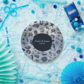 海シーライフ航海のシーシェルビーチ結婚式 ペーパープレート (パーティー)