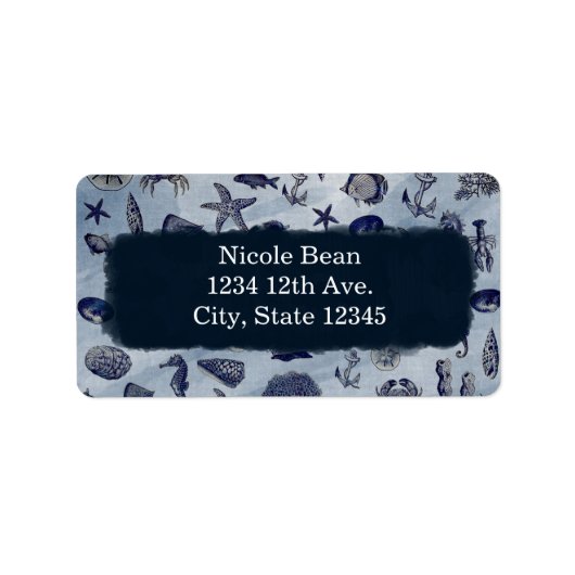 海シーライフ航海のシーシェルビーチ結婚式 ラベル (正面)