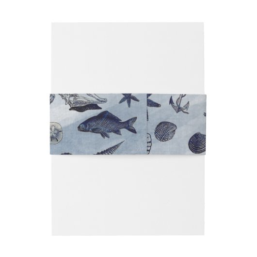 海シーライフ航海のシーシェルビーチ結婚式 招待状ベリーバンド (裏面例)