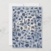 海シーライフ航海のシーシェルビーチ結婚式 招待状 (裏面)