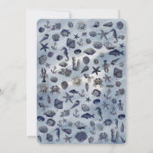 海シーライフ航海のシーシェルビーチ結婚式 招待状 (裏面)