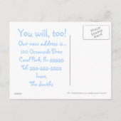 海シーレイク水をテーマユーモアのあるにした移動 案内ポストカード (裏面)