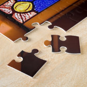 海シーンとカラフルオーロラ表示 ジグソーパズル (側面)