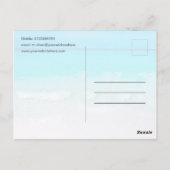 海シーンサマービーチブルーサンキュー ポストカード (裏面)