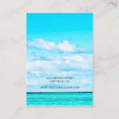 海シーンネックレスブルーディスプレイビジネスカード 名刺 (裏面)