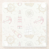 海シーン ガラスコースター (裏面)