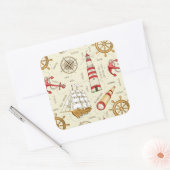 海シーン スクエアシール (封筒)