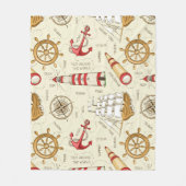 海シーン フリースブランケット (正面)