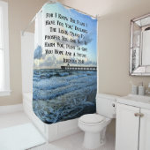 海シーンJEREMIAH 29:10フォトデザイン シャワーカーテン (インサイチュ)