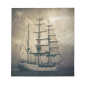 海シー航海のヴィンテージセーリングセーリングボート ノートパッド (正面)