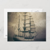 海シー航海のヴィンテージセーリングセーリングボート ポストカード (正面/裏面)