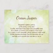 海ジャスパークリスタルヒーリングデザインはがき ポストカード (正面)