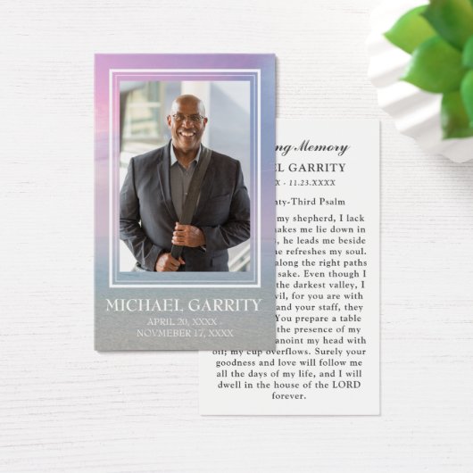 海スカイフォト葬儀祈りの言葉カード (デスク)