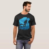 海スキューバダイバー水中スイミングダイビング Tシャツ (正面フル)