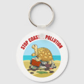 海ストップ汚染ウミガメ環境 キーホルダー (裏面)