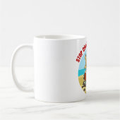 海ストップ汚染ウミガメ環境 コーヒーマグカップ (左)