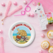 海ストップ汚染ウミガメ環境 ペーパープレート (パーティー)