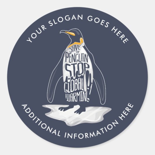 海ストップ生物の地球の日 ラウンドシール (正面)