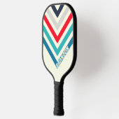 海ストライプのノスタルジックヴィンテージ山形 ピックルボールラケット (左)
