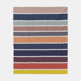 海ストライプの日の出 フリースブランケット