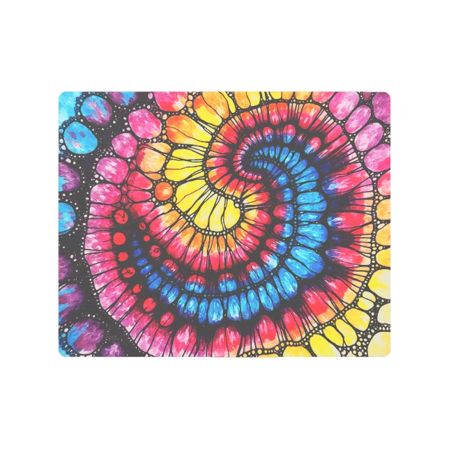 海スパイラルメタルウォールアート メタルプリント (正面)