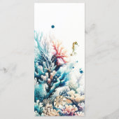 海スプラッシュシーコーラルウォーター結婚カラーのメニュー メニュー (裏面)