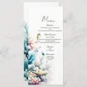 海スプラッシュシーコーラルウォーター結婚カラーのメニュー メニュー (正面/裏面)