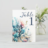 海スプラッシュシーコーラルウォーター結婚カラー 招待状 (スタンド正面)