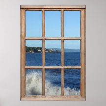 海スプレーで窓から眺める