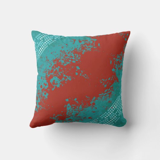 海スプレーの水の茶色の赤の枕 クッション (裏面)