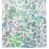 海スプレー水滴水彩アート シャワーカーテン (正面)