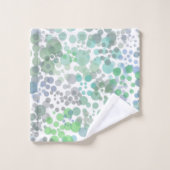 海スプレー水滴水彩アート バスタオルセット (ウォッシュタオル)