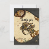 海ス疑問に思タンパンクの機械的な魚。 サンキューカード (正面)