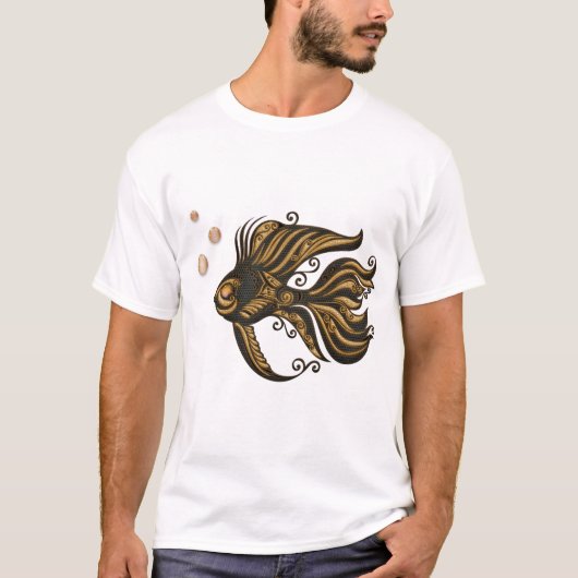 海ス疑問に思タンパンクの機械的な魚。 Tシャツ (正面)