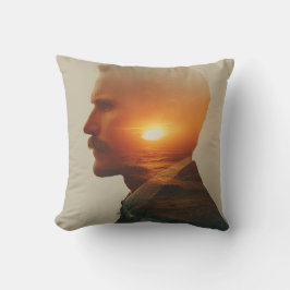 海ソウル：水彩二重露出 クッション