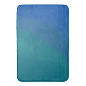 海タイドブルーとグリーンミニマリスト バスマット (正面縦)