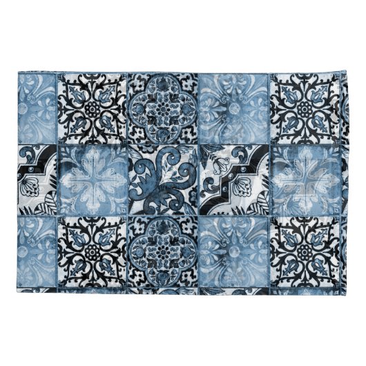 海タイル 枕カバー (裏面)