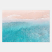 海ターコイズ水色 ラッピングペーパーシート (正面)