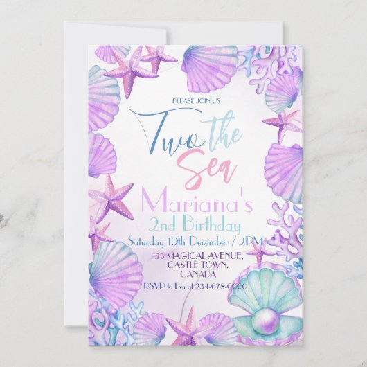 海ツザシーガール2nd誕生日パーティー 招待状 (正面)