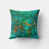 海テクスチャと金ゴールド クッション (裏面)