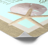 海テーマとBurlapシーティングチャート ポスター (角)