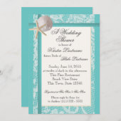 海テーマアクアウェディングシャワー 招待状 (正面/裏面)
