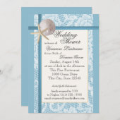 海テーマウェディングシャワー 招待状 (正面/裏面)