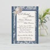 海テーマネイビーブルーウェディングシャワー 招待状 (スタンド正面)