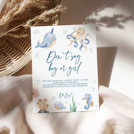 海テーマベビーシャワーゲームサイン ポスター