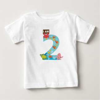 海テーマ第二誕生日 ベビーTシャツ