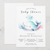 海デジタル鯨類ベビーシャワー 招待状 (正面/裏面)