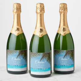 海トロピカルゴールデン結婚50周年 スパークリングワインラベル