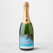 海トロピカルゴールデン結婚50周年 スパークリングワインラベル (正面)