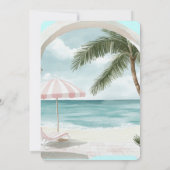 海トロピカルパーム結婚ツリー 招待状 (裏面)